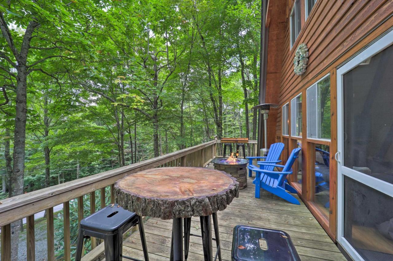 A-Frame Cabin With Hot Tub 1 Mi To Beech Mountain! 外观 照片