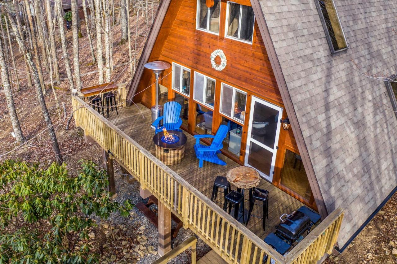 A-Frame Cabin With Hot Tub 1 Mi To Beech Mountain! 外观 照片