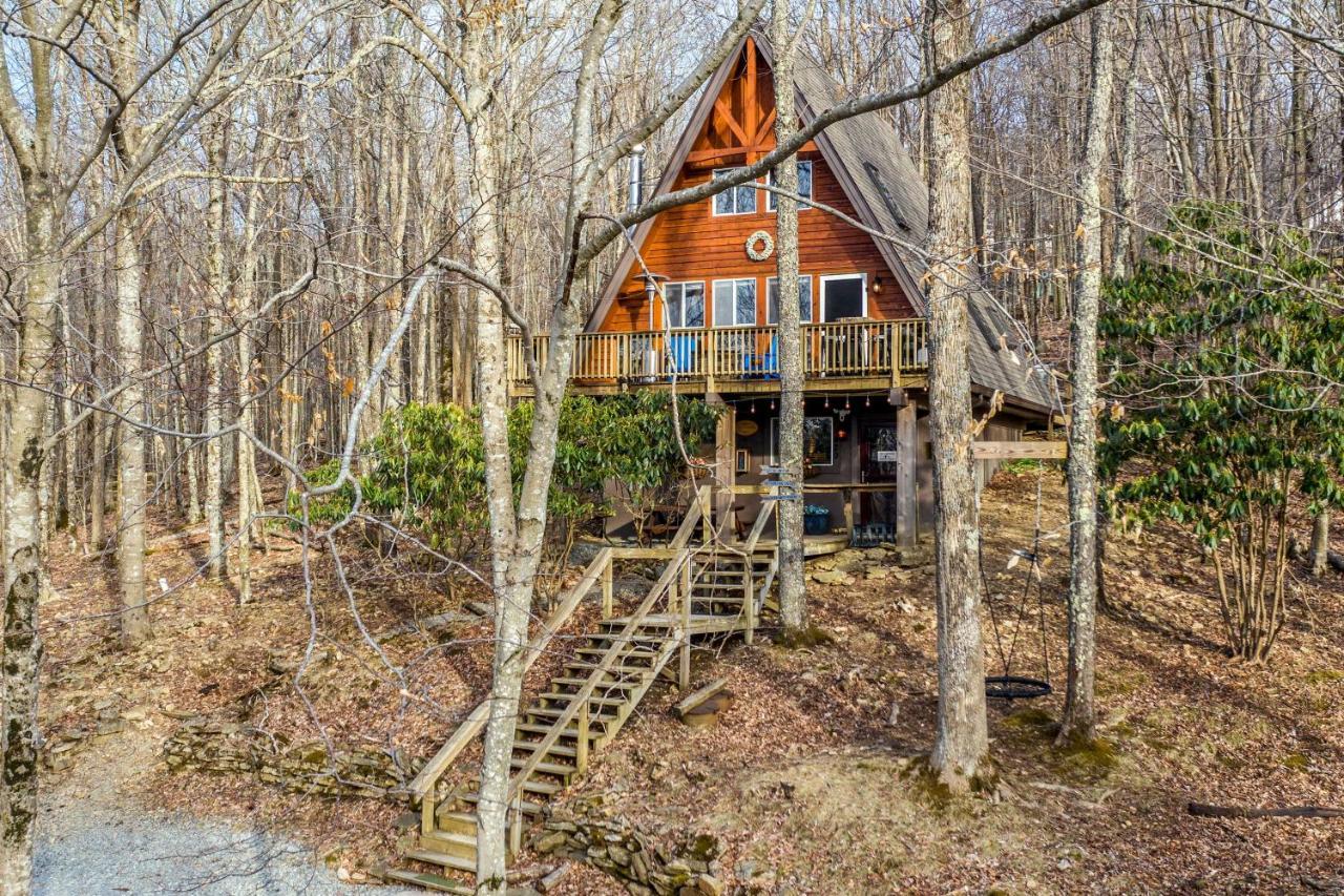 A-Frame Cabin With Hot Tub 1 Mi To Beech Mountain! 外观 照片