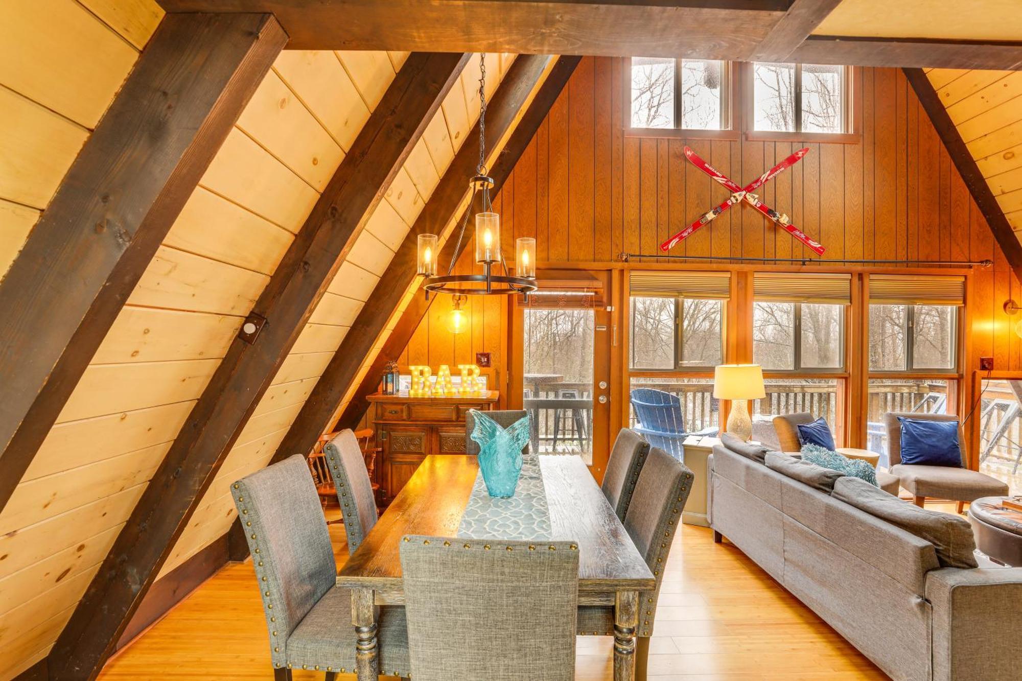 A-Frame Cabin With Hot Tub 1 Mi To Beech Mountain! 外观 照片