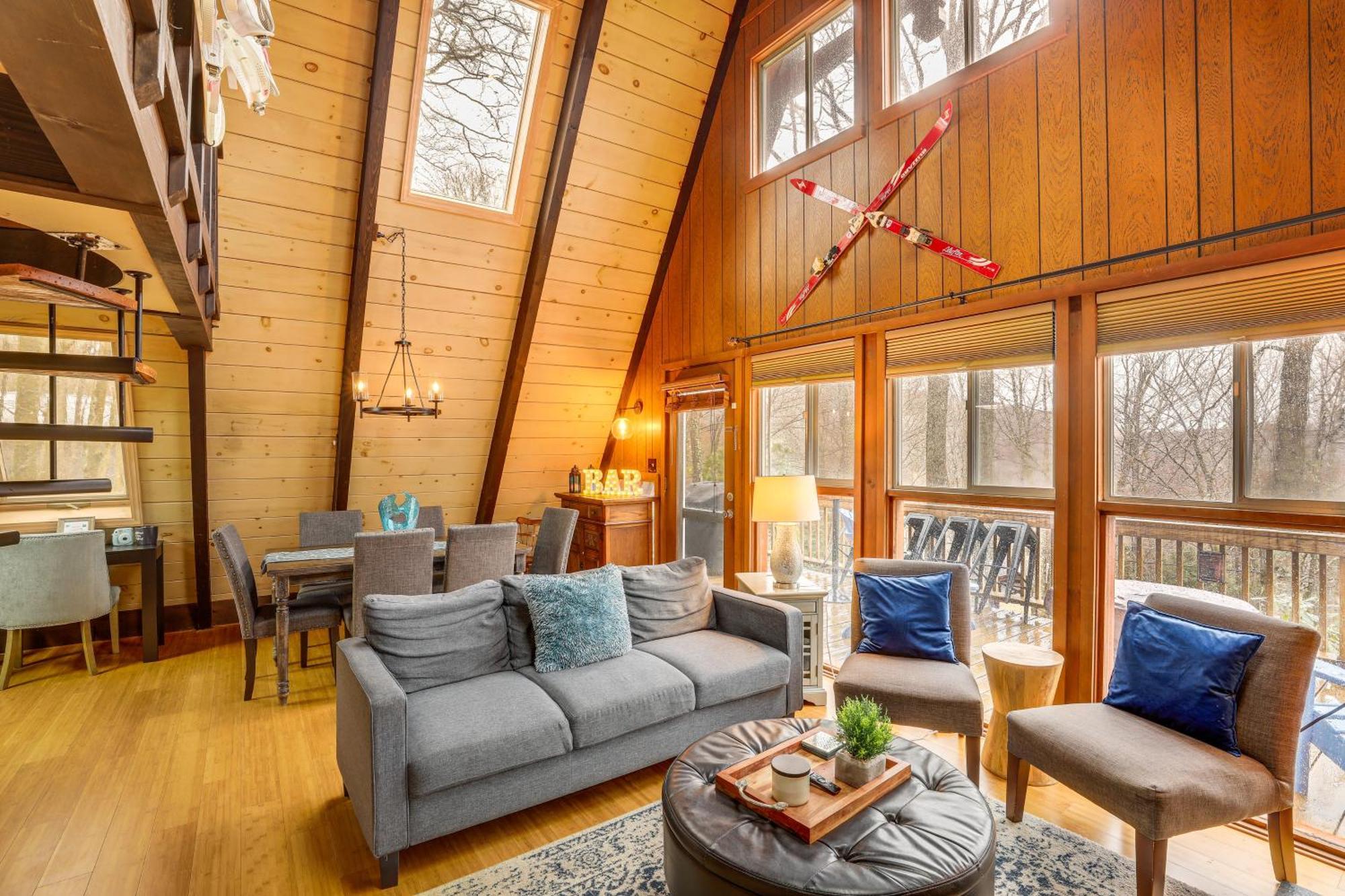 A-Frame Cabin With Hot Tub 1 Mi To Beech Mountain! 外观 照片